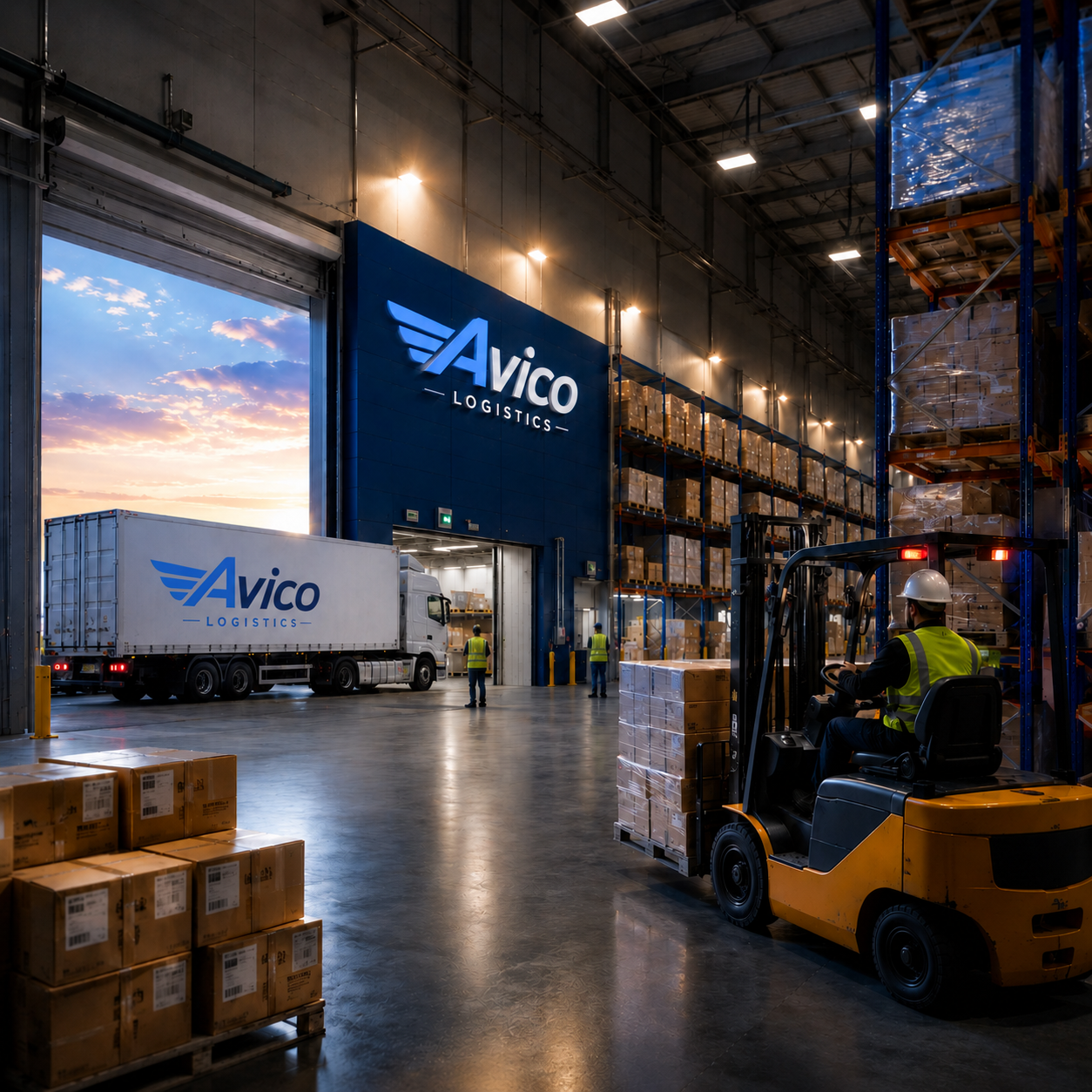 Commercial trucking and ground logistics services by Avico Logistics.